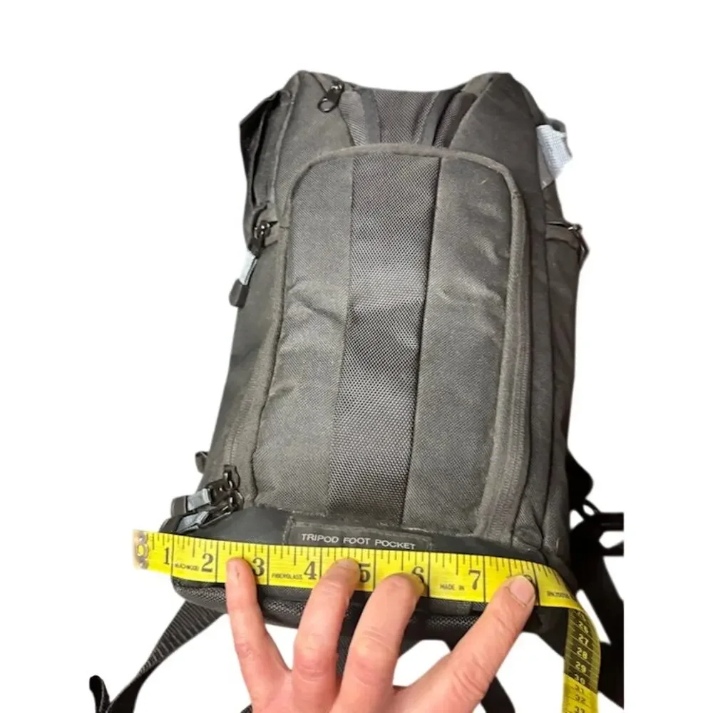VIVITAR DSLR Camera Backpack Bag Black Padded Case w/ Rain Fly Tripod Pocket